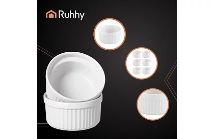 Boluri de ceramică pentru cuptor RAMEKINY – 6 bucăți în set