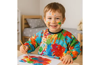 Șorț de pictură pentru copii cu vârste între 4 și 6 ani