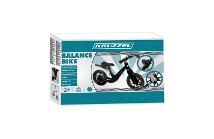 Bicicletă ușoară pentru copii neagră – roți de 12" + curea de umăr