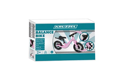 Bicicletă ușoară pentru copii roz – 12 roți + curea de umăr