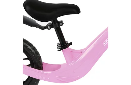 Bicicletă ușoară pentru copii roz – 12 roți + curea de umăr