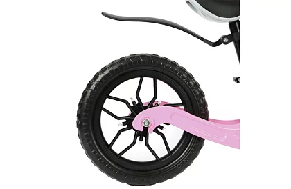 Bicicletă ușoară pentru copii roz – 12 roți + curea de umăr