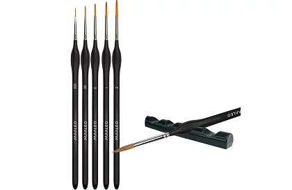 Pensule artistice pentru pictură – 5 bucăți + suport