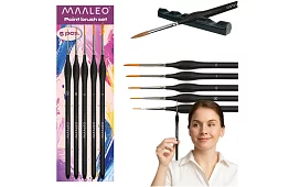 Pensule artistice pentru pictură – 5 bucăți + suport