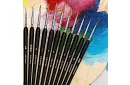 Pensule artistice pentru pictură – 11 bucăți + suport