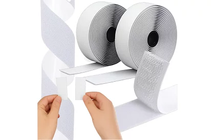 Fâșie autocolantă de velcro 2,5 x 500 cm – albă