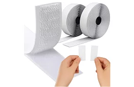 Fâșie autocolantă de velcro 2,5 x 500 cm – albă