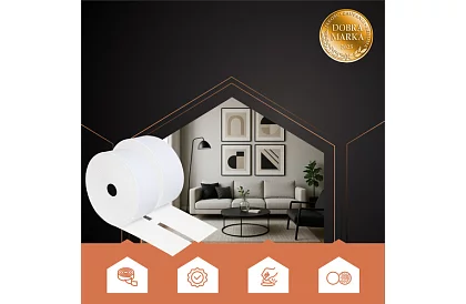 Fâșie autocolantă cu velcro 5 x 500 cm – albă