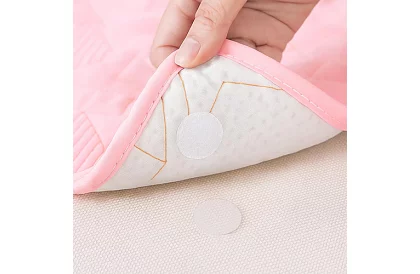 Fâșie autoadezivă cu velcro – cercuri de 18 mm, 500 bucăți, alb