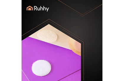 Fâșie autoadezivă cu velcro – cercuri de 18 mm, 500 bucăți, alb