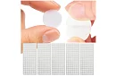 Fâșie autoadezivă cu velcro – cercuri de 18 mm, 500 bucăți, alb