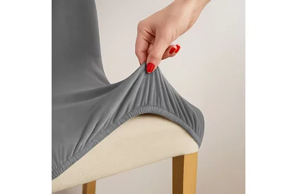 Huse universale pentru scaune – 6 bucăți – Gri închis