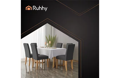 Huse universale pentru scaune – 6 bucăți – Gri închis