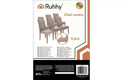 Huse universale pentru scaune – 6 bucăți – Bej