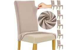Huse universale pentru scaune – 6 bucăți – Bej