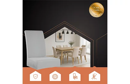 Huse universale pentru scaune – 6 bucăți – Gri