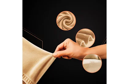 Husă elastică pentru canapea 145–185 cm – Catifea bej