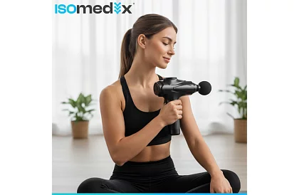 Pistolă de masaj pentru relaxarea mușchilor + 12 capete