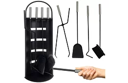 Set de accesorii unelte pentru șemineu 5 în 1