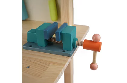 Atelier pentru copii – masă cu unelte din lemn 3 în 1