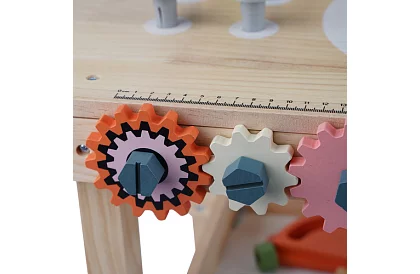 Atelier pentru copii – masă cu unelte din lemn 3 în 1