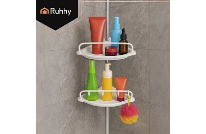 Raftă colțară și telescopică pentru duș - 240-310 cm