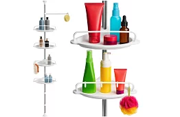 Raftă colțară și telescopică pentru duș - 240-310 cm