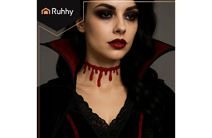 Colier de Halloween sângeros cu motiv de sânge picurând