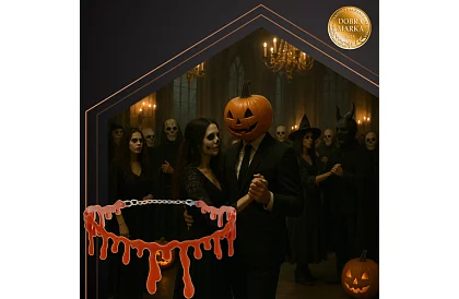 Colier de Halloween sângeros cu motiv de sânge picurând