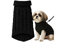 Îmbrăcăminte pulover cald pentru câine, pisică – mărimea L – negru