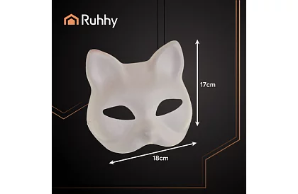 Măști de pisică pentru carnaval 10 bucăți – set DIY pentru pictat