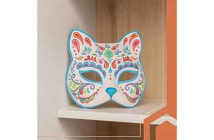 Măști de pisică pentru carnaval 10 bucăți – set DIY pentru pictat