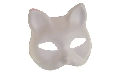 Măști de pisică pentru carnaval 10 bucăți – set DIY pentru pictat