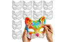 Măști de pisică pentru carnaval 10 bucăți – set DIY pentru pictat