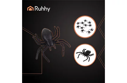 Păianjeni din plastic – Decorațiune de Halloween, 10 bucăți