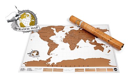 Hartă răzuibilă, unică și stilată - Travel Map the World