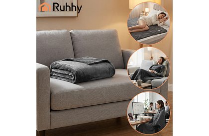 Pătură electrică de încălzire 180 × 130 cm, 6 moduri + telecomandă