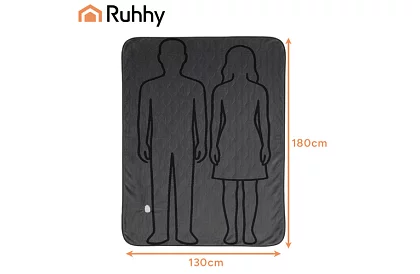 Pătură electrică de încălzire 180 × 130 cm, 6 moduri + telecomandă