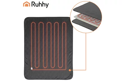 Pătură electrică de încălzire 180 × 130 cm, 6 moduri + telecomandă