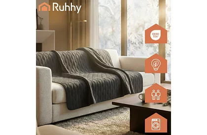 Pătură electrică de încălzire 180 × 130 cm, 6 moduri + telecomandă