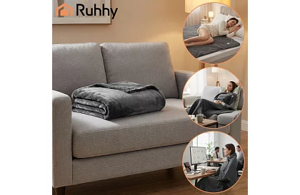 Pătură electrică de încălzire 180 × 130 cm, 6 moduri + telecomandă