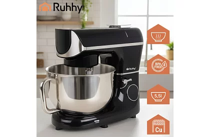 Robot de bucătărie cu bol încălzit și cântar de 5,5 l – 2300 W + accesorii