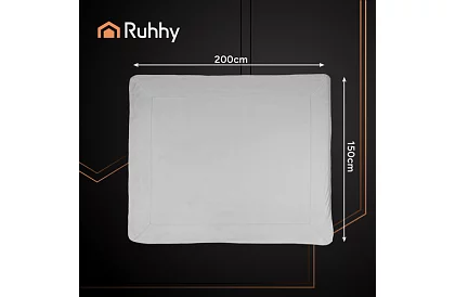 Plaid dublu față 150 × 200 cm – gri deschis