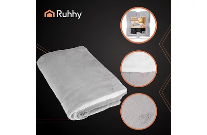 Plaid dublu față 150 × 200 cm – gri deschis