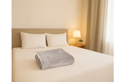 Plaid dublu față 150 × 200 cm – gri deschis