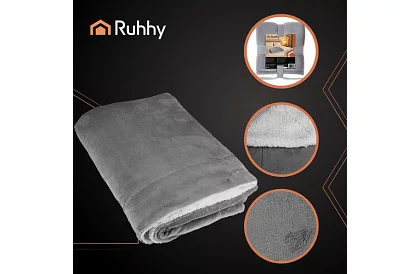 Plaid dublu față 150 x 200 cm – gri închis