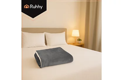 Plaid dublu față 150 x 200 cm – gri închis