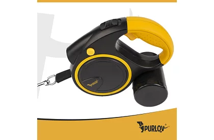 Flexi lesă pentru câini cu lanternă LED - 5 m - 10 - 25 kg