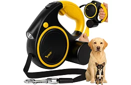 Flexi lesă pentru câini cu lanternă LED - 5 m - 10 - 25 kg