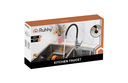 Robinet de chiuvetă 360° cu jet flexibil și aerator